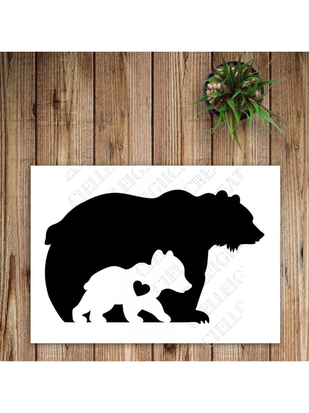 *2 for $20* Mama and Baby Bear vinyl decal Sticker Handcrafted